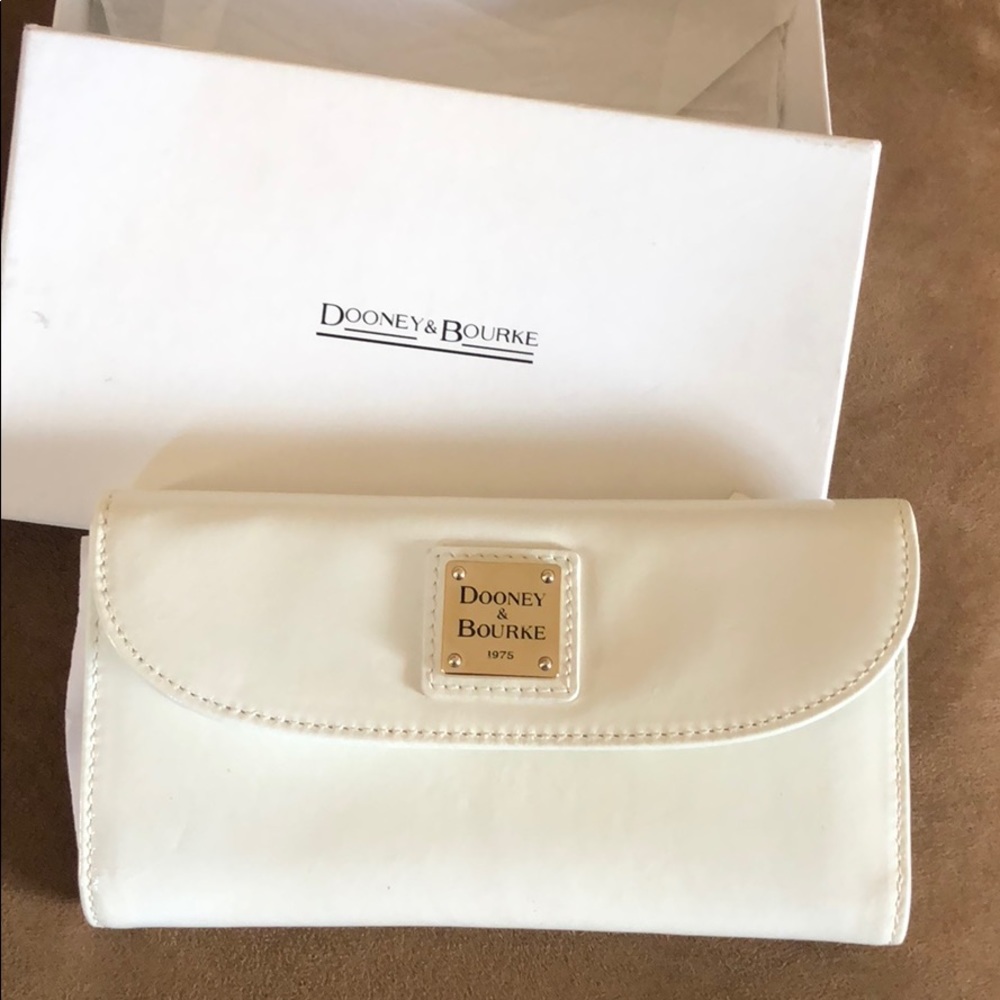 Dooney & Bourke Patent White Leather Wallet
